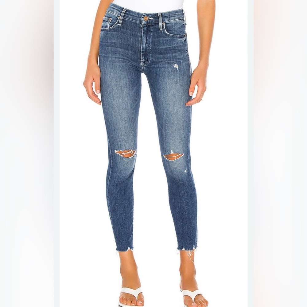 MOTHER High Waisted Looker Ankle Fray Size 27